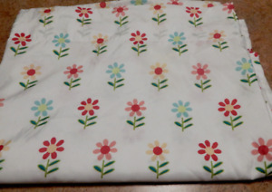 Girls Floral TWIN  Flat Sheet Mainstays 100% Polyester