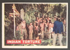 Davy Crockett 1956 Western Topps Card #27 (EX Minor Corner Wear)