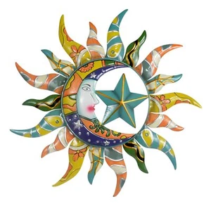 Sun Moon & Stars Metal Wall Hanging Garden Art - Picture 1 of 3