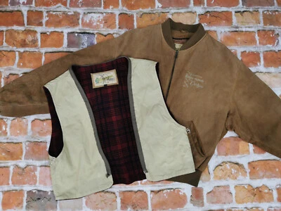 Chevignon Vintage Leather Jacket + Vest Winter Fashions Suede Size: XL Rare - Image 1 of 4