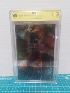 Titans 1 DC Syndicate Nathan Szerdy Foil Virgin Cover Signed By Szerdy CBCS 9.8 - Picture 1 of 5