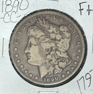 1890-CC MORGAN SILVER DOLLAR ~ FINE+ ~NICE COIN~ - Picture 1 of 2