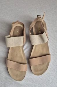 Sandalen - Gr. 39 - Keilabsatz - Bänder aus Echtleder, Gummiband - Bild 1 von 3