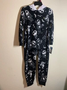 NWT Disney Nightmare Before Christmas Hoodie Pajamas Kids Size S 6/7 Black AD4 - Picture 1 of 4