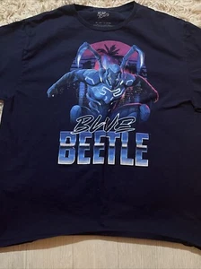 DC Comics Blue Beetle Super Hero Short Sleeve Navy T-Shirt Size X-Large - Picture 1 of 2