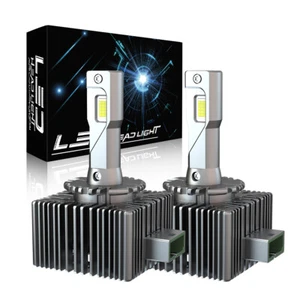 2x D3S LED Xenon Headlight Bulbs Hi Low Beam Replacement 8000LM Super Bright - Picture 1 of 15
