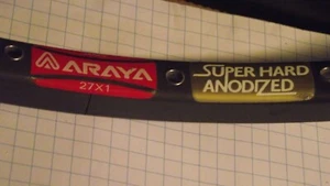 ARAYA 27 X 1 SUPER HARD ANODIZED 36 HOLE VINTAGE RIM - Picture 1 of 7