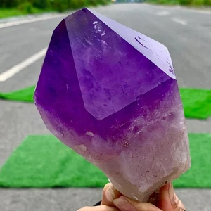 859G Ametista Naturale Geode Quarzo Grappolo Cristallo Esemplare Gemma Guarigione - Foto 1 di 18