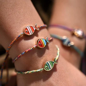 1 pcs Colored Tassel Fish Pendant Bracelet Gift Jewelry - Picture 1 of 14