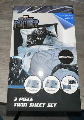 Marvel Black Panther - Juego de sábanas dobles de 3 piezas Foto 1 de 4