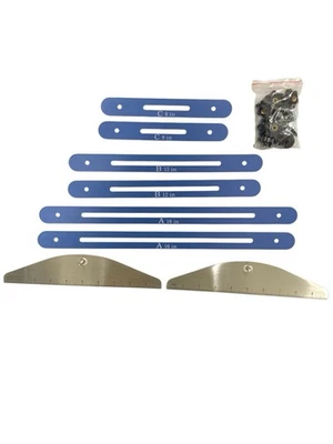 Herramienta de plantilla de banda de rodadura de escalera, juego de medidor de escalera diseño de estante herramienta de escritura de medición Foto 1 de 3