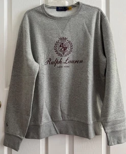 NUEVO CON ETIQUETAS POLO RALPH LAUREN Hombre Cuello Redondo RALPH LAUREN-NUEVA YORK-CREST Sudadera-Talla L - Imagen 1 de 3
