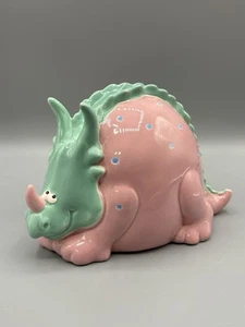 Salvadanaio Dino in ceramica dipinto a mano Fitz And Floyd 1986 Giappone - Foto 1 di 10
