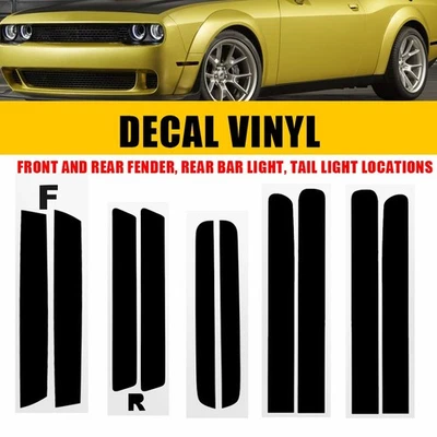 Calcomanía de vinilo con luz trasera de humo para Dodge Challenger 2015 2016-23 Foto 1 de 4