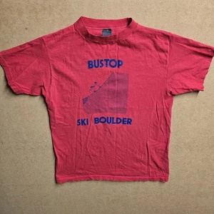 VINTAGE STRIPCLUB T-SHIRT BUSTOP SKI BOULDER DOPPELSEITIG Einzelnaht Amboss L - Bild 1 von 7