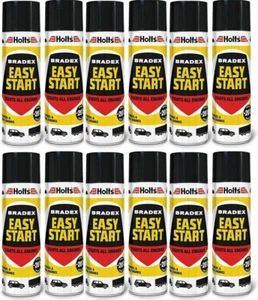 12 x HOLTS BRADEX EASY START FOR PETROL & DIESEL ENGINES COLD START SPRAY 300ML - Picture 1 of 1