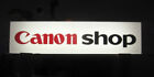 original Canon advertising illuminated advertisement "Canon shop" 97x25x16 cm white/red rare!