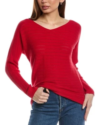 Nuevo Suéter TOMMY BAHAMA Para Mujer Jewel Bay Lentejuelas Cuello en V - Rojo Tango - Mediano Foto 1 de 4