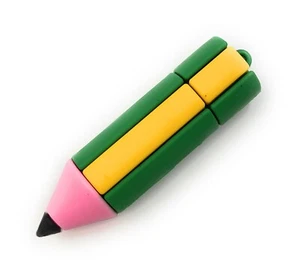 Buntstift Bleistift Stift in Grün Funny USB Stick div Kapazitäten - Bild 1 von 28