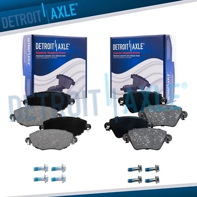 Front & Rear Ceramic Brake Pads w/Hardware for 2002 2003 2004 2005 Jaguar X-Type - Image 1 of 4