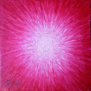 Quadro olio originale astratto 6x6" MODERNISMO minimalismo teso su legno #118R - Foto 1 di 3