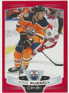 2019 2019-20 O-Pee-Chee Red Border Blank Backs #311 Kris Russell Edmonton Oilers - Picture 1 of 2