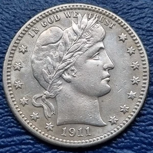 1911 S Barber Quarter 25c High Grade AU - UNC #71931 - Imagen 1 de 2