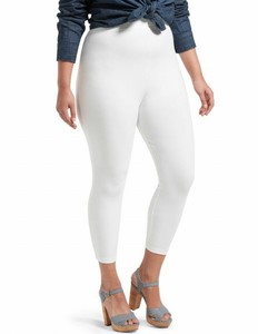 Capri White Plus Size Leggings for 