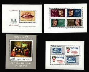 OPC Lote de 4 Hojas de Recuerdo Hungría Sc#1597 1681 1704 1819 MNH 42782 - Imagen 1 de 1