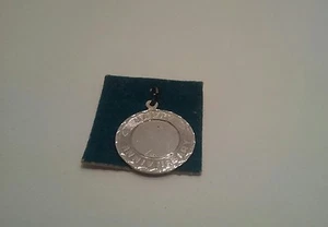 Vintage massiv fein Sterlingsilber rund Happy Anniversary Charm markiert Sterling - Bild 1 von 3