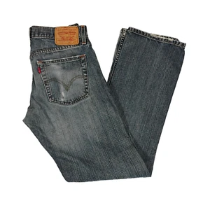 Levis 514 Jeans Mens 31W x 32L Slim Straight Medium Wash Distressed Denim Blue - Picture 1 of 8
