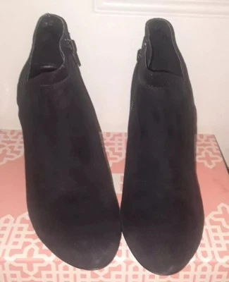 Mujer GB-Gianni Bini Awe Struk Negro Tobillo Gamuza Cuero Botas 9.5M Foto 1 de 4