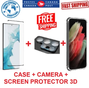 Coque ET protection écran ET objectif caméra pour Samsung S23 S22 S21 S20 ULTRA PLUS - Photo 1 sur 8