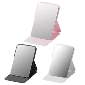 Mini Portable Mirror Folding Travel Pocket Compact Mirror Silver Camping Travel - Picture 1 of 15