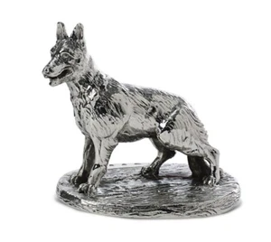 Silver ALSATION - GERMAN SHEPHERD Model - Fully Hallmarked Sterling Silver - Picture 1 of 2