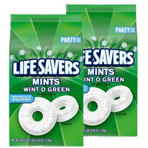 LIFE SAVERS Wint-O-Green Breath Caramelo Como Nuevo (2 Bolsas Talla Fiesta 89,86 OZ. Total) - Imagen 1 de 1