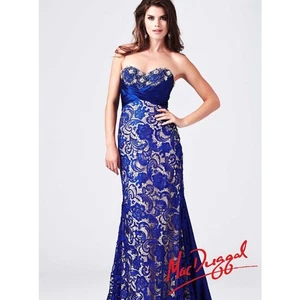 Abito da sera Mac Duggal Couture Prom in zaffiro 78439M - Foto 1 di 11