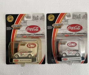 Matchbox Coca Cola 1995 Volkswagen Concept 1 Beetle Convertible Lot Of 2 Cars - Picture 1 of 11