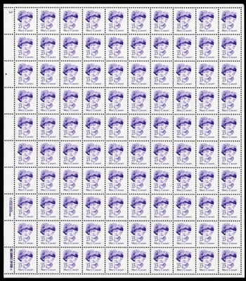 Scott #2181c Mary Cassatt Sheet of 100 Stamps - MNH P#3 UL - Image 1 of 3