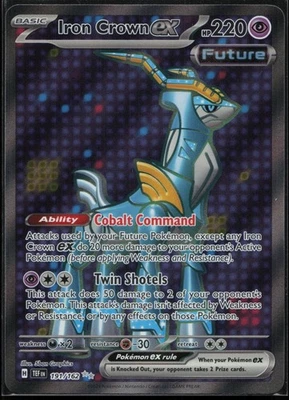 ENGLISH Pokemon - *Iron Crown EX* - 191/162 - SV05: Temporal Forces - Image 1 of 2