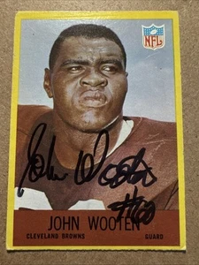 1967 Philadelphia #47 John Wooten RC AUTOGRAPHED Signed Card Cleveland Browns - Picture 1 of 2