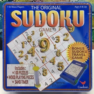 Cardinal Original Sudoku Game Tin Box Bonus Travel Game Wood Pieces Sealed NEW! - Picture 1 of 12