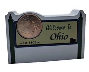 Bienvenido al estado de Ohio 2002 cuarto portamonedas astronauta recuerdo Joline 04 - Imagen 1 de 7