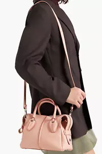 Tod's D-Styling Bauletto Zip Leather Crossbody Tote Blush NWT $1700 - Picture 1 of 14