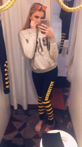 Steelers Pittsburgh Game Day "Stripe" Leggings throwback style