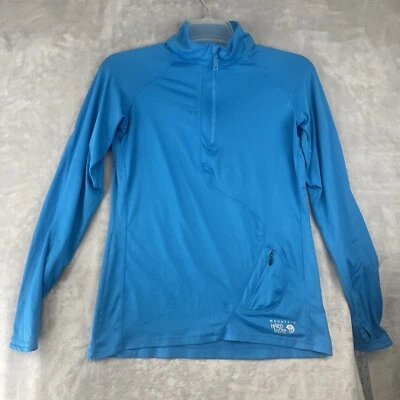 Camiseta de running Mountain Hardware para mujer talla M azul 1/4 cremallera manga con orificio para el pulgar Foto 1 de 4