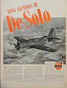 1943 de colección Segunda Guerra Mundial DeSoto compra bonos de guerra avión de combate fuerzas aliadas - Imagen 1 de 1