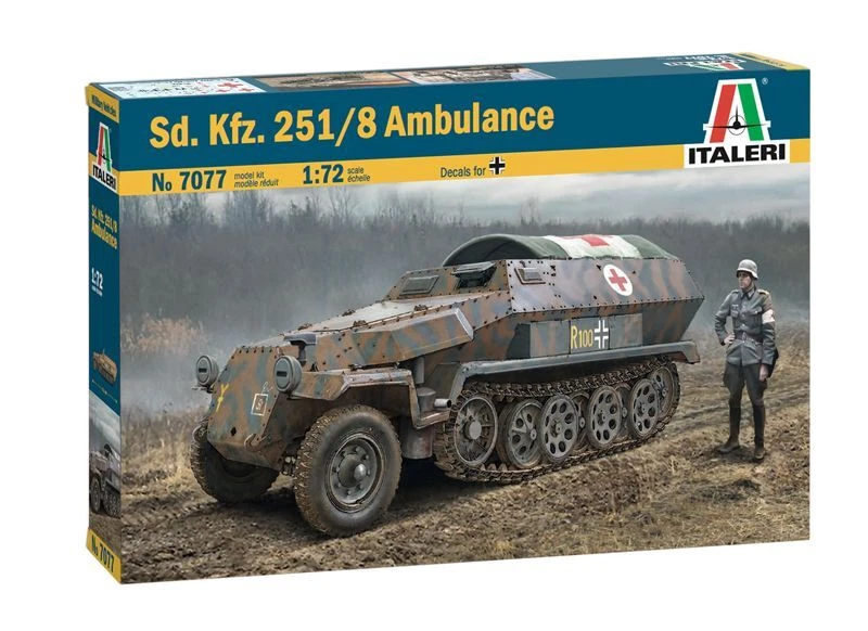 Sd.kfz. 251/8 Ambulance 1:72 Plastic Model Kit ITALERI - Immagine 1 di 1