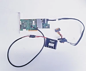 DELL 0MM445 LSI MR SAS 9361-8i MegaRAID 12Gbs 8P Raid Controller +Battery H/Prof - Picture 1 of 4