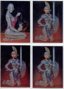 Sorayama series 1 - 4 Chrome Card subset lot [Comic Images 1993] - Picture 1 of 2